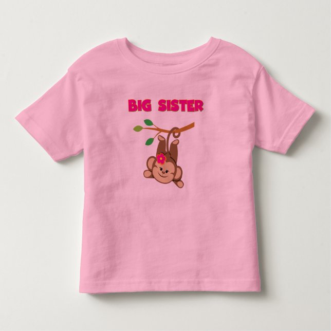 Camiseta Infantil Monkey Big Sister (Frente)