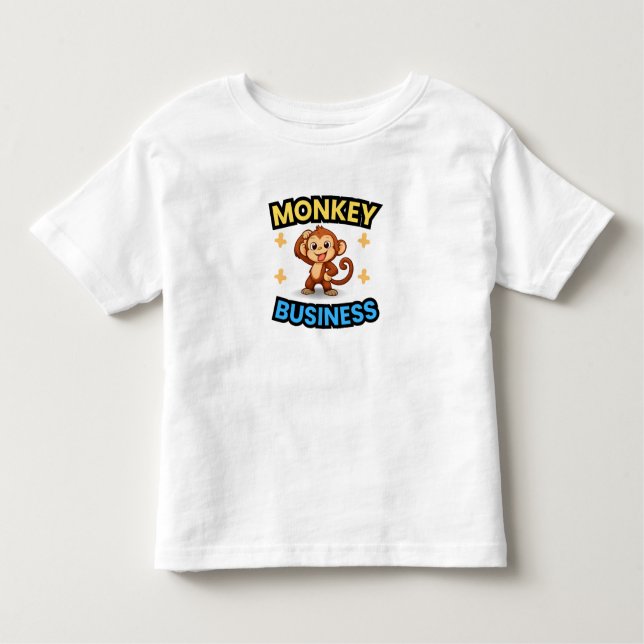 Camiseta Infantil Monkey Business Funny  (Frente)