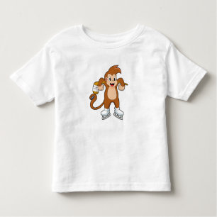Camiseta Infantil Monkey Ice Hóquei no Gelo