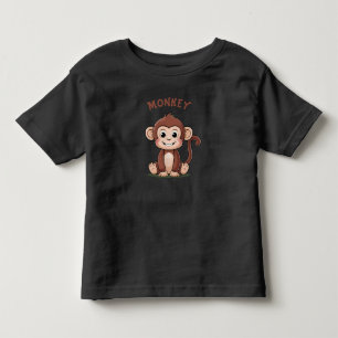 Camiseta Infantil Monkey Toddler T-Shirt feliz e engraçado (