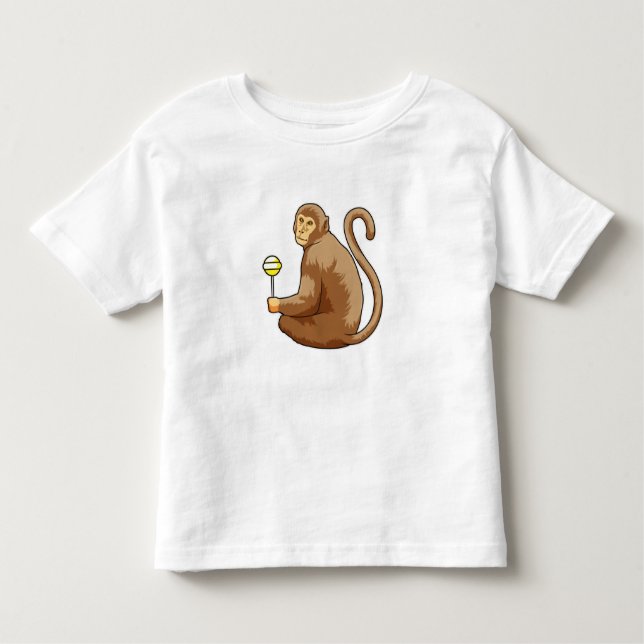 Camiseta Infantil Monkey with Lollipop (Frente)