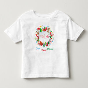 Camiseta Infantil Monograma 20XX Olá Padrão de Símbolos de Feriad