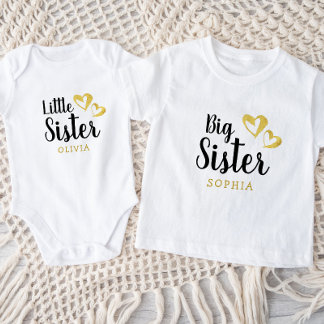 Camiseta Infantil Monograma do nome da Irmã Dourada