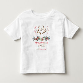 Camiseta Infantil Monograma rústico de Natal da família