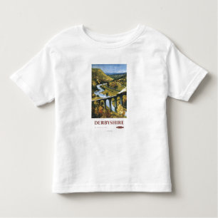 Camiseta Infantil Monsal Dale, trem e viaduto British Rail