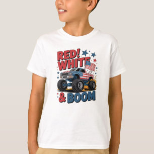 Camiseta Infantil Monster Truck Patriótica