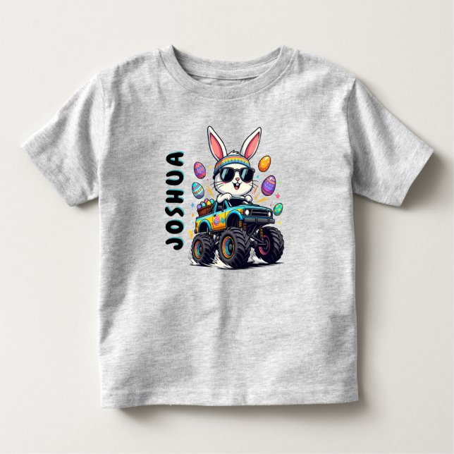 Camiseta Infantil Monster Truck Toddler Easter Shirt (Frente)