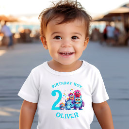 Camiseta Infantil Monstro Aniversário Nome Rapaz Corajoso