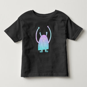 Camiseta Infantil Monstro Azul Pequeno e Fofo