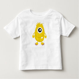 Camiseta Infantil Monstro Bonito, Monstro Amarelo, Monstro Engraçado