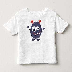 Camiseta Infantil Monstro Bonito, Monstro Engraçado, Monstro Azul, C