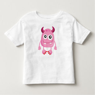 Camiseta Infantil Monstro Bonito, Monstro Rosa, Monstro Engraçado, C