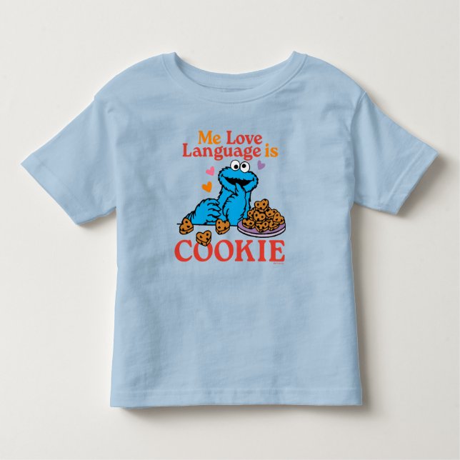 Camiseta Infantil Monstro de cookies | Citação do dia de os namorado (Frente)