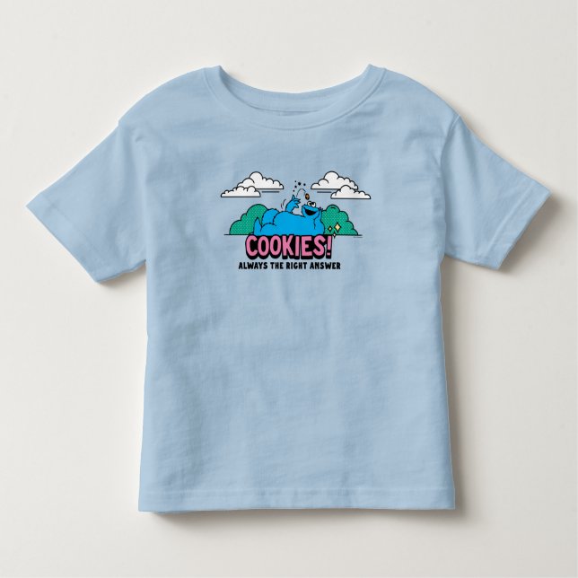 Camiseta Infantil Monstro de cookies | Cookies Sempre a resposta cer (Frente)