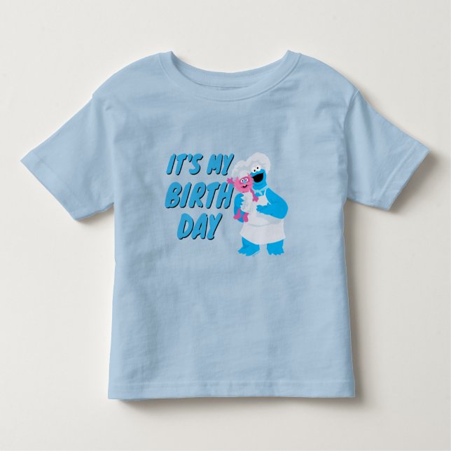 Camiseta Infantil Monstro do Biscoito e Gonger É o meu aniversário (Frente)