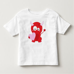 Camiseta Infantil Monstro do dia de os namorados, Monstro Bonito, Co