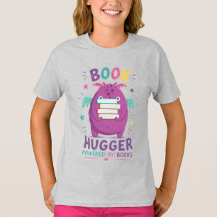 Camiseta Infantil Monstro Fofo Abraça Livros Lei