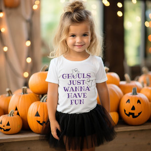 Camiseta Infantil Monstros Apenas Querem se Divertir Garotas Hallowe