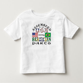 Camiseta Infantil Montado nos EUA usando peças brasileiras