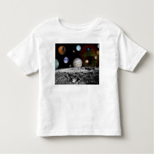 Camiseta Infantil Montagem do sistema solar de imagens do explorador