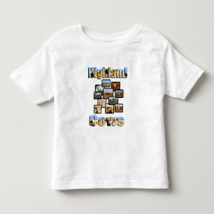 Camiseta Infantil Montagem E Logotipo De Vacas Do Planalto,