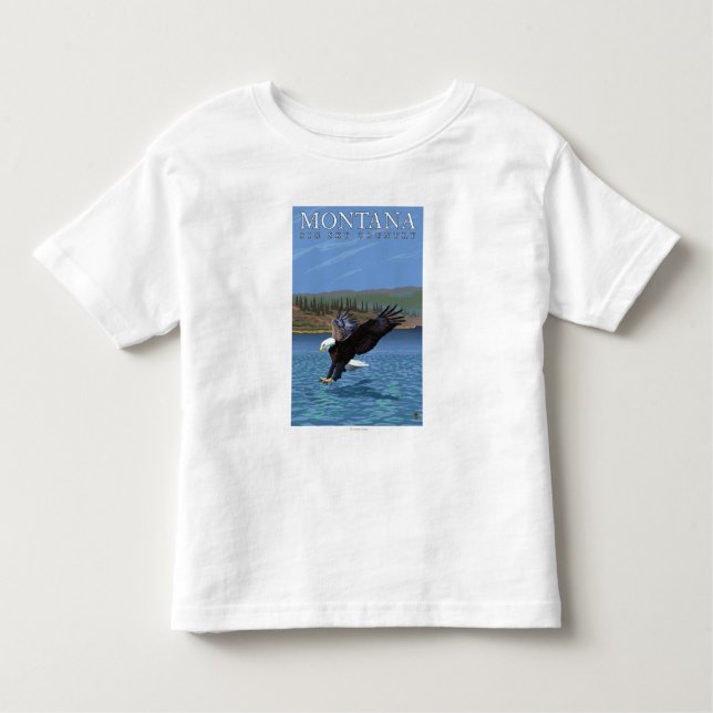 Camiseta Infantil Montana -- Céu grande CountryDiving Eagle (Frente)