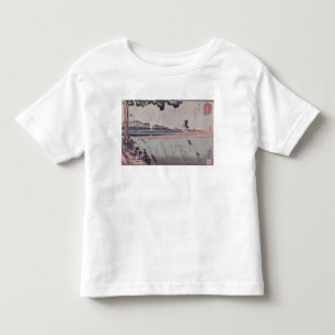 Camiseta Infantil Monte Fuji da terraplenagem do rio de Sumida