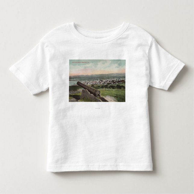 Camiseta Infantil Monterey, CA - opinião de olho de pássaro de (Frente)