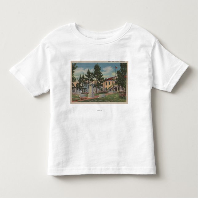 Camiseta Infantil Monterey, CA - opinião e terras de Colton Salão (Frente)
