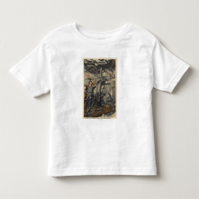 Camiseta Infantil Montículo, Montana - perfuração subterrânea no (Frente)