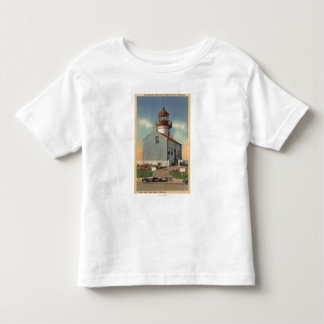 Camiseta Infantil Monumento nacional de Cabrillo, farol do Point (Frente)