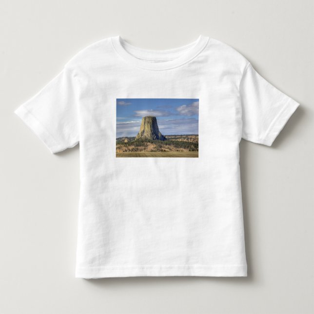 Camiseta Infantil Monumento Nacional Devils Tower (Frente)