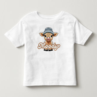 Camiseta Infantil Moody Highland Cow Toddler T-Shirt