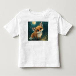 Camiseta Infantil Moonlit Fox, Night Forest T-Shirt