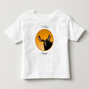 Camiseta Infantil Moose no Sunset - Arte original sobre a vida selva