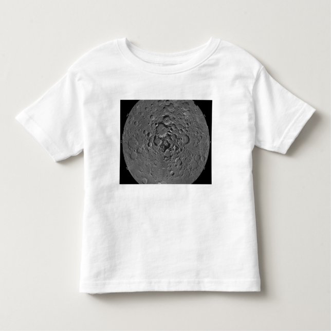 Camiseta Infantil Mosaico lunar da região polar norte do m (Frente)