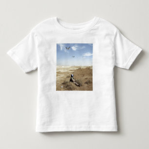 Camiseta Infantil Mosca dos Ospreys de MV-22B sobre o hospital