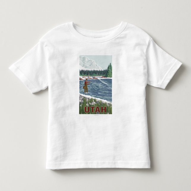 Camiseta Infantil Mosca FishermanUtah (Frente)