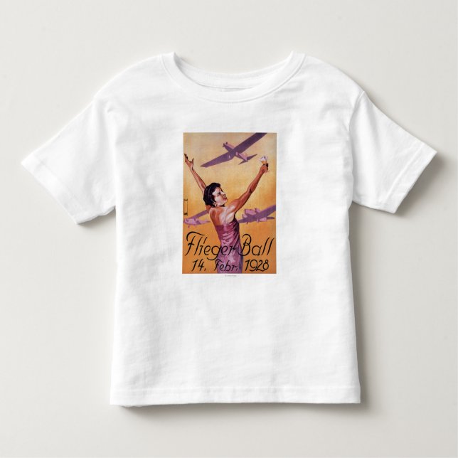 Camiseta Infantil Mostra da aviação no poster do Promo de Wagner do (Frente)