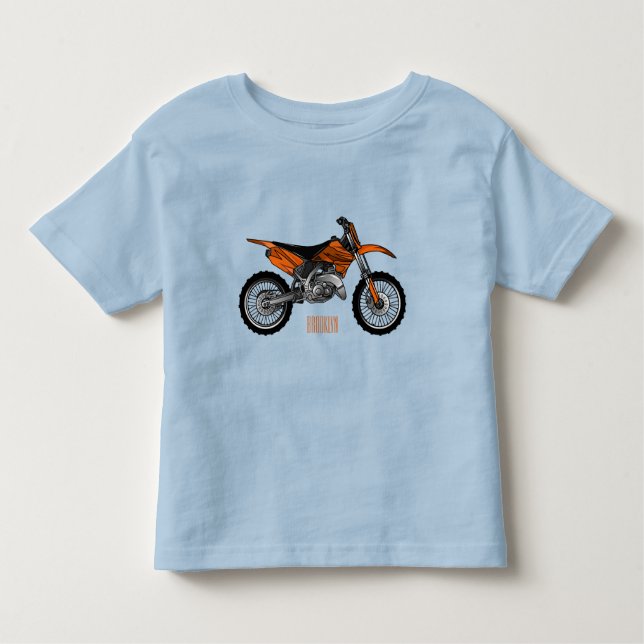 Camiseta Infantil Moto fora-de-estrada/desenho animado (Frente)