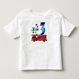 Camiseta Infantil Motor de aniversário de 3 anos