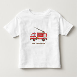 Camiseta Infantil Motor de Fogo do Comandante de Bombeiros