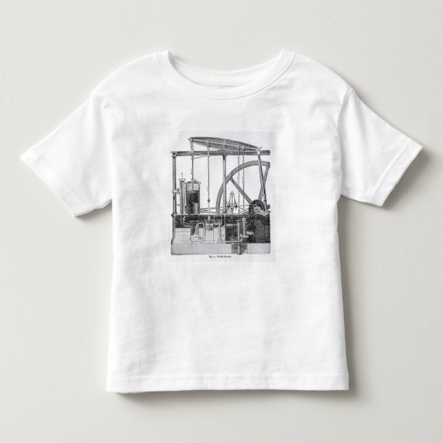 Camiseta Infantil Motor de vapor (Frente)