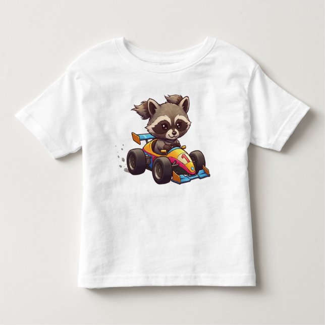 Camiseta Infantil Motorista De Carro De Corrida De Bebê (Frente)