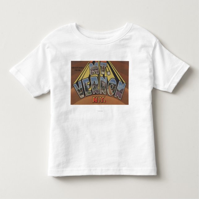 Camiseta Infantil Mount Vernon, New York - grandes cenas da letra (Frente)