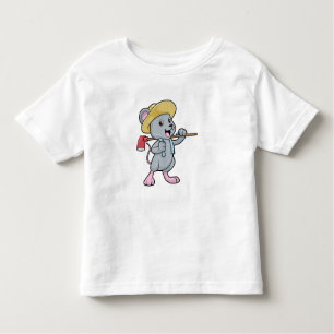 Camiseta Infantil Mouse como agricultor com Ax & Hat