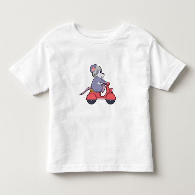 Camiseta Infantil Mouse como Biker com Patinete.PNG (Frente)