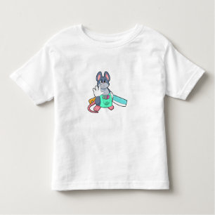Camiseta Infantil Mouse como cabeceira com tesoura e pente