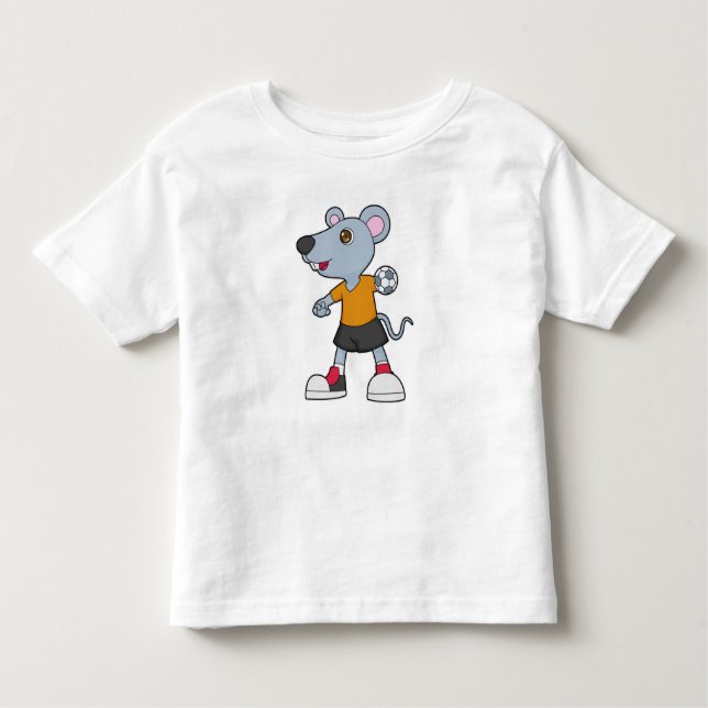Camiseta Infantil Mouse Handball Player Handball (Frente)