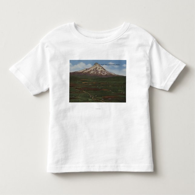 Camiseta Infantil Mt. Capa, Oregon - vista da montanha da capa 2 (Frente)